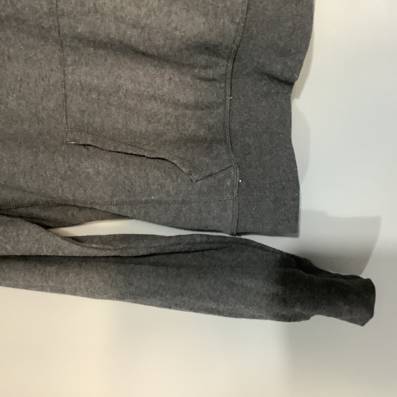 Champion Large Spellout Hoodie - Size M - Dark Grey Marl - Cotton - P2P 18” - Picture 6 of 8